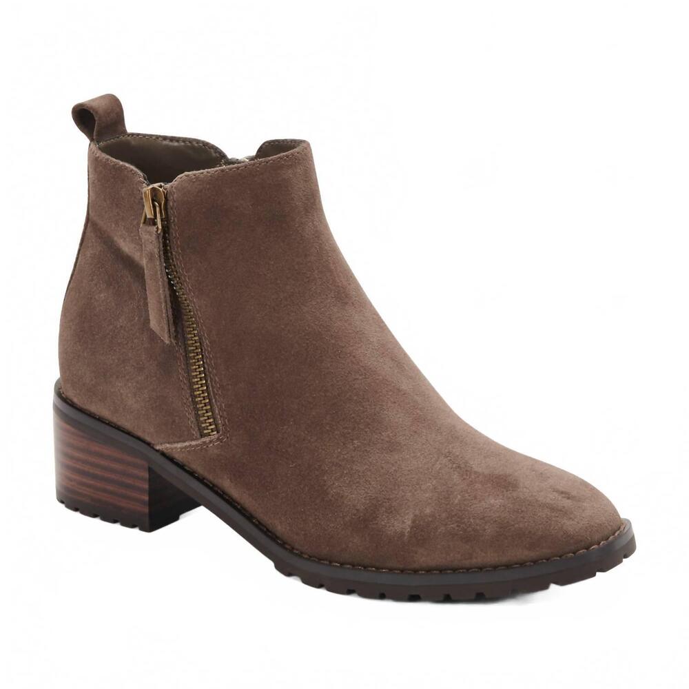 NEW BLONDO women's samara bootie in dark taupe